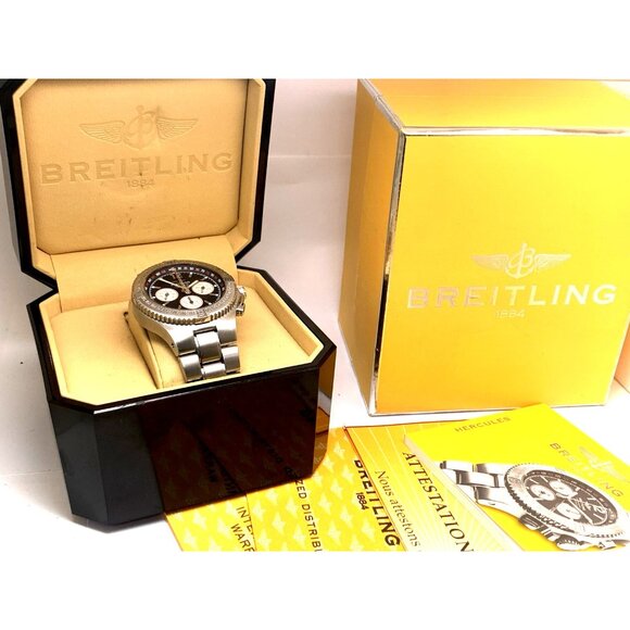 Breitling Men's Watch A39363 Hercules Swiss Automatic Chronograph Black Dial - Picture 3 of 14